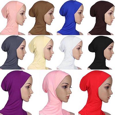 Soft Solid Color Women Full Cover Scarf Cap Underscarf Neck Head Bonnet Hat