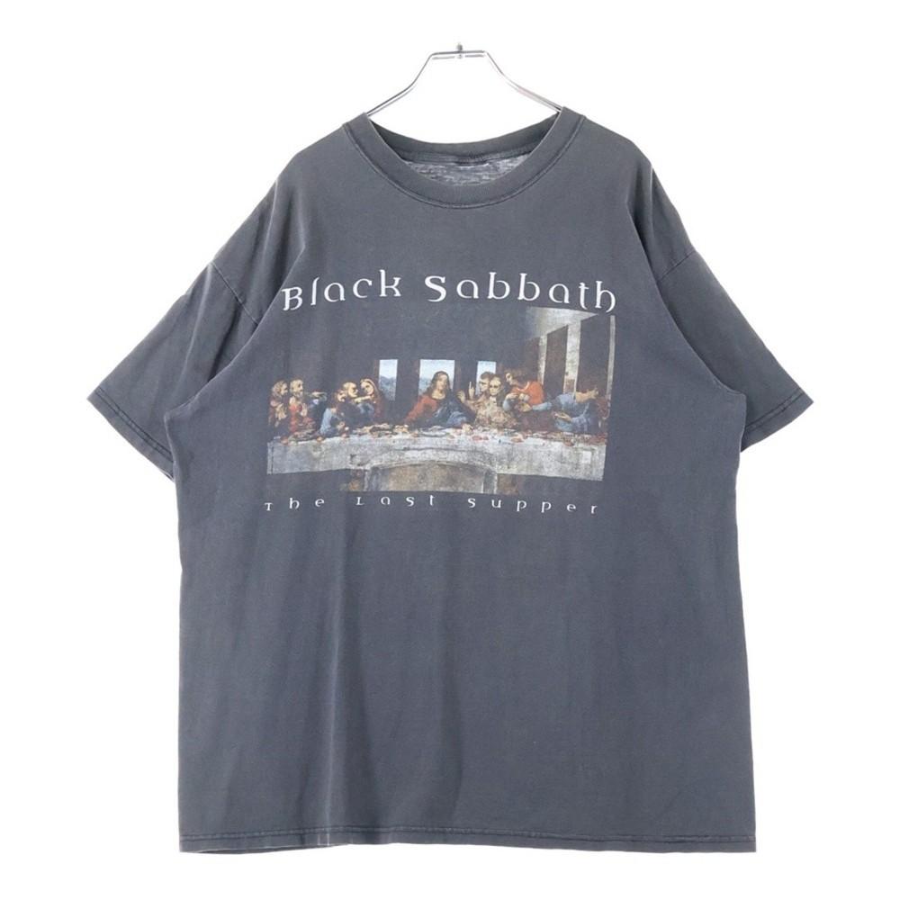 VINTAGE Black Sabbath Reunion Tour Das letzte Abendmahl Kurzarm T-Shirt Oberteil Gebraucht Unisex T-Shirt