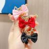 Cute 3D Rabbit Ears Bow Hair Clip for Girls and Women - Star Alloy Rhinestone Decor