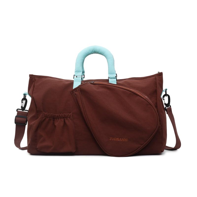 

Сумка для ракеток для бадмінтону та тенісу Модна сумка через плече для спорту на відкритому повітрі Велика місткість Спортивна сумка-сумка Рюкзак-сумка на ремені для ракеток кавовий