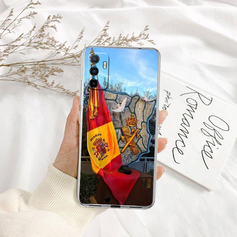 IK61 Spain Flag Transparent Phone Case for LG K22 K30 K40 K40S K41 K42 K50 K50S K51 K51S K52 K61 K62 K71 K92 Q60 Q61 V40 V50 V60
