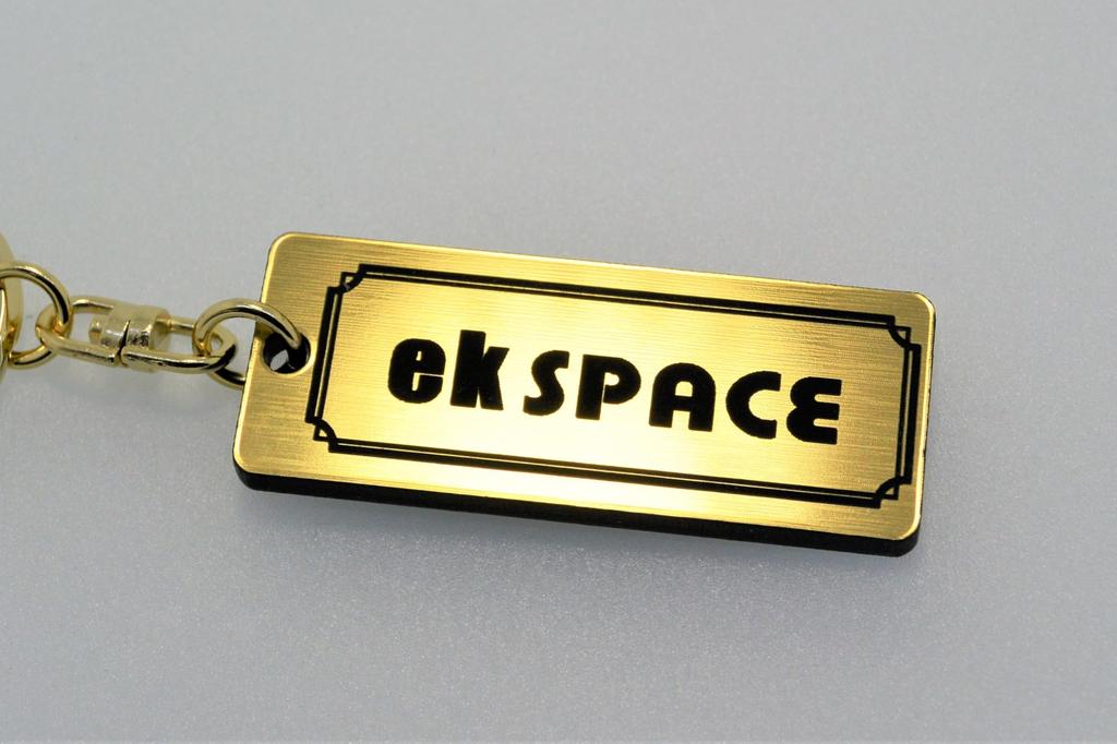 EK Space Gold Black Double Ring Acrylic Original Keychain B11a Model Custom Parts A-551-1 & Early/Late