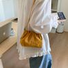 Women Crossbody Bag Adjustable Strap Women Suede PU Leather Shoulder Handbags Bucket Bags for Travel Work Autumn and Winter