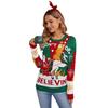 European & American Casual Christmas Snowman Pullover Sweater - 2023 Autumn Winter Cartoon Alpaca Knitwear.