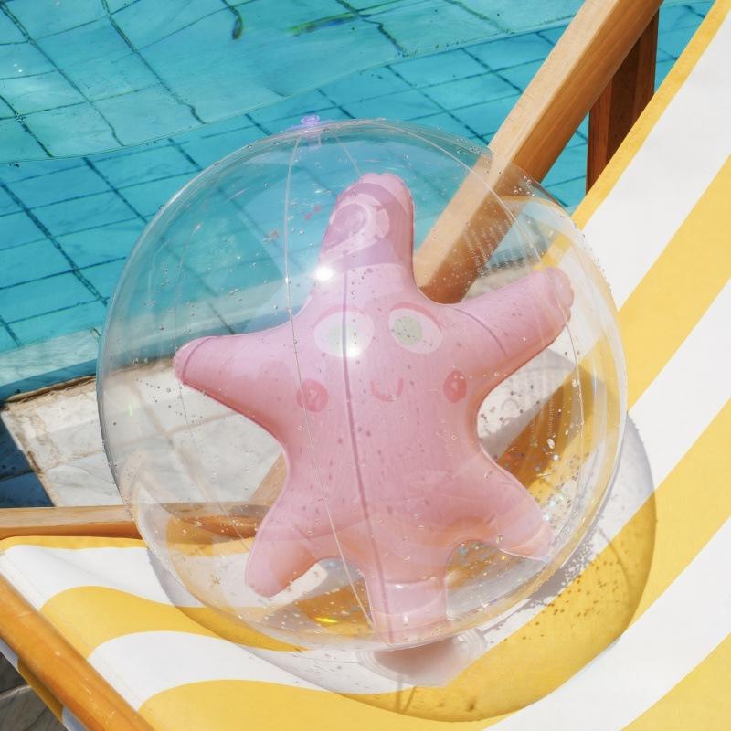 Mermaid Unicorn Inflatable Beach Ball - Kids' Water Play Toy & Photography Prop