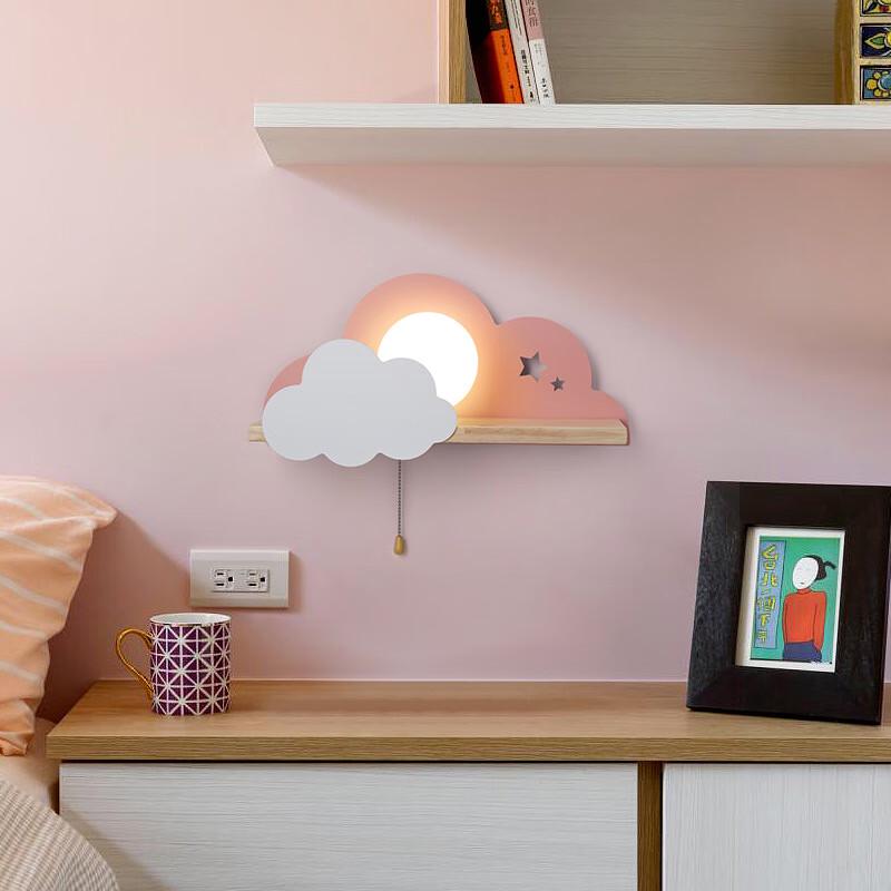 HaoYue Cloud Wall Lamp with Storage Shelf