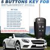 5 Button Key Fob Shell Replacement for Chevy Cruze Camaro Impala Equinox GMC Terrain Buick Regal Lacrosse 2017 2016 2015 2014 2013 2012 2011 2010