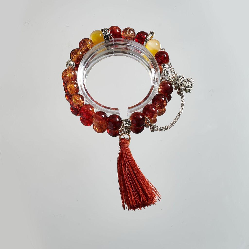 Charming Pink Crystal Floral Bracelet - Court Style Dream Gift for Girlfriend