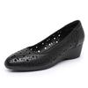 Fashion Summer New Genuine Leather Women's Sandals Fashion Wedges Mom Shoes Anti Slip Hollow Single Shoes Soft Soled Retro Women Shoe 43