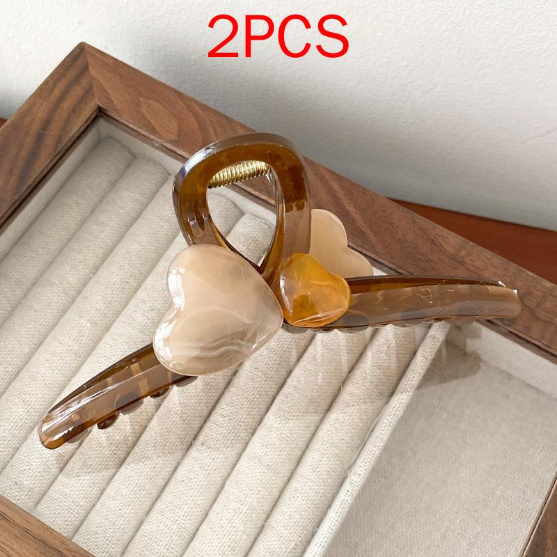 (87 Styles) 2pcs/ Set New Large Jelly Color Hair Clip Acrylic Hair Claw Shark Clamp For Women Girls Fashion Summer Updo Headwear Hair Accessories