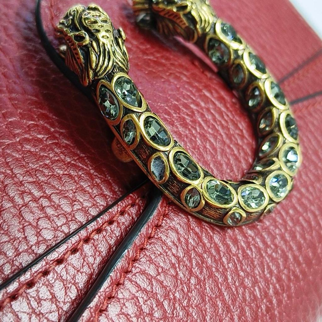 [Pre-Owned] Dionysus Tiger Head Buckle Chain Leather Crossbody Shoulder Bag - Very Good #1E2KG12