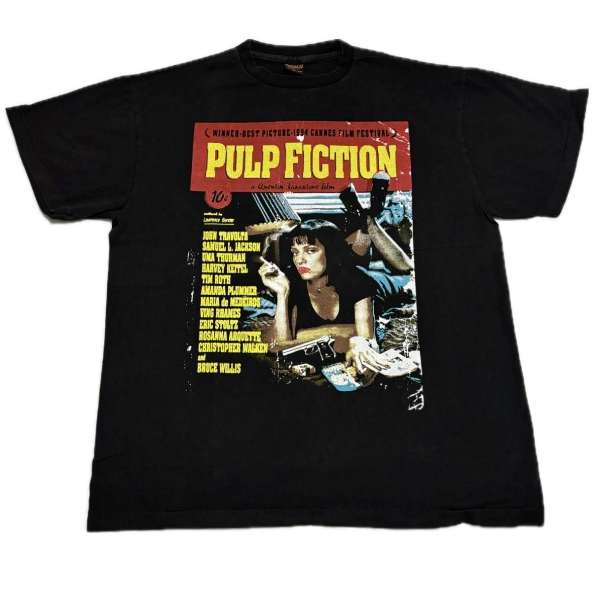 PULP FICTION 1994 Vintage 90s Movie Uma Thurman XL Single stitch T-Shirt REPRINT S