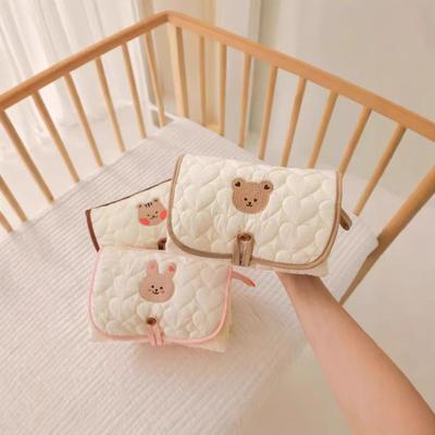 Newborn Foldable Waterproof Changing Pad and Diaper Bag for Short Trips
