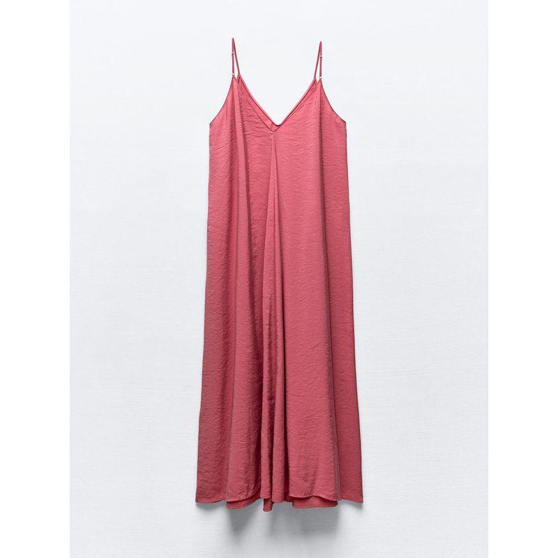 Za2024 Summer New Product Women's Clothes Sexy V-neck Strap Loose Vertical Midi Skirt Dress 3545796 626