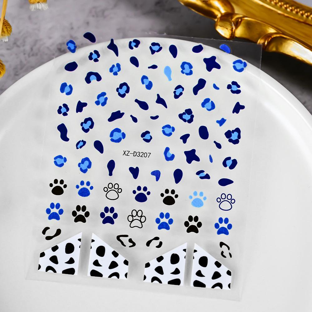 Leopard Print Nail Art Sticker Autumn And Winter Adhesive Obedient Nail Sticker Spice Girl Leopard Print Nail Art Decal