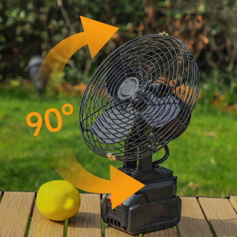 Portable Fan Cordless Lithium Battery Electric Fan Rechargeable Outdoor Desktop Cooling Fan For Philippine 5/10 Cell Batteries