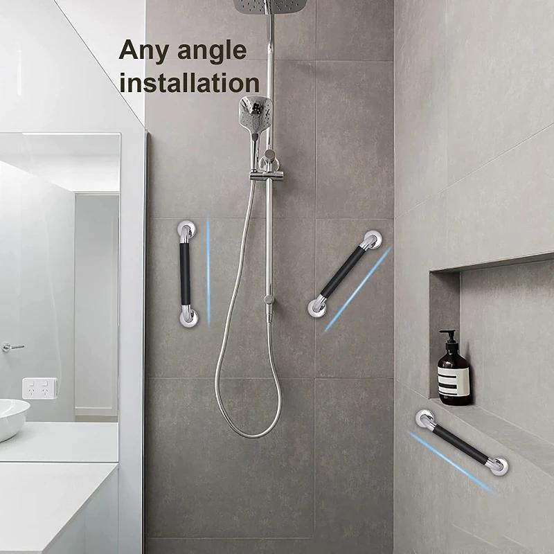Shower Toilet Handrail Stainless Steel/Plastic Bathroom Tub Grab Bar Anti Slip Prevent Falls for Elderly Safety Support Handle