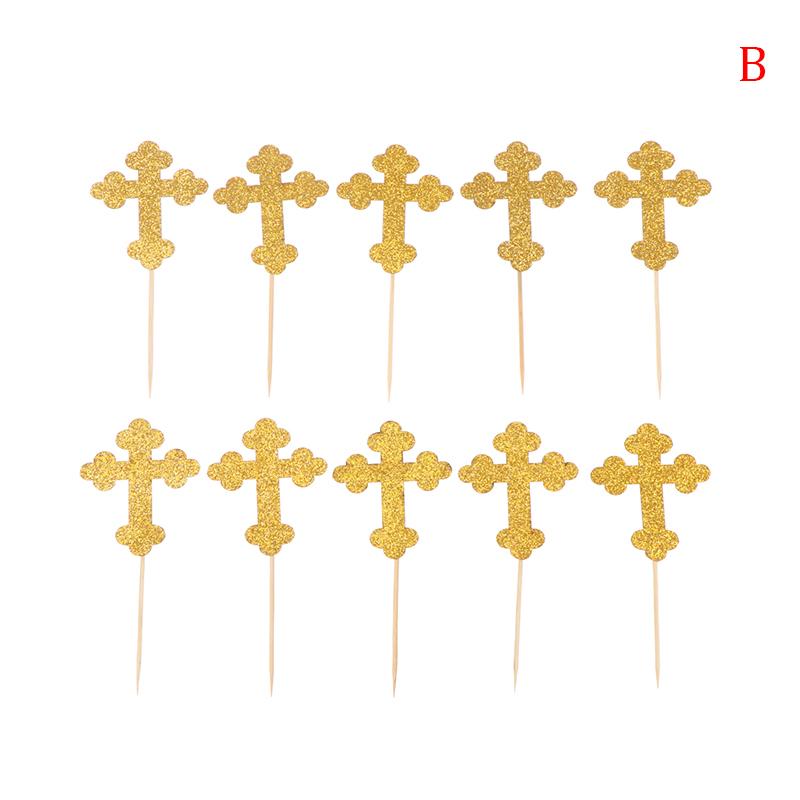8 Topper Per Torte A Forma Di Croce Oro Acrilico – Decorazioni Fai Da Te Per Baby Shower, Compleanni E Pasticceria - 3