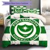 Biancheria da letto con motivo Portsmouth Football Club, Set piumino Copripiumino Federa Regalo di compleanno per la casa(1 * copripiumino + 2 * federa, senza nucleo)