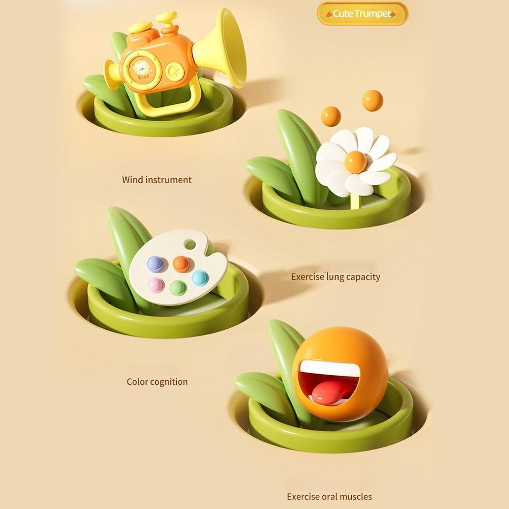 Anti-scratch Interesting Trumpet Toy Multicolor Whistle Toy Creative Music Toys  Educational