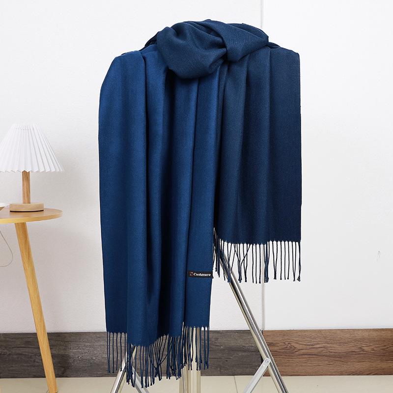 Women's Double-sided Wool Cashmere Scarf Shawl: New High-end Autumn/Winter 2026 Style