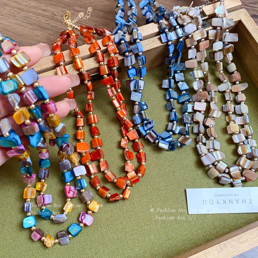 Bohemian Chic Double-Layer Shell Necklace: Retro and Unique High-End Jewelry