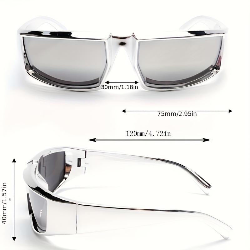 Y2K Retro Wraparound Fashion Glasses - Mirrored Glasses for Women & Men