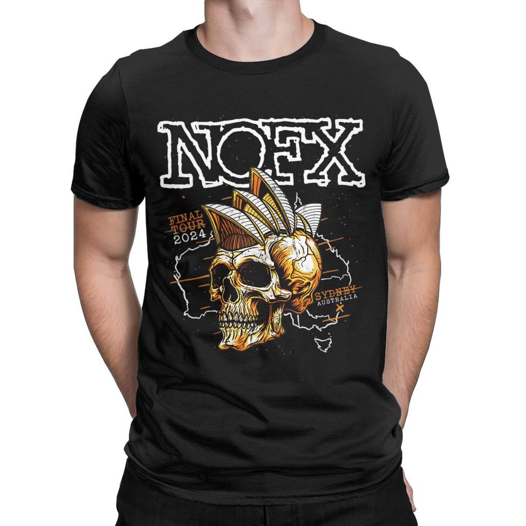 Men TShirt NOFX Punk Rock Band Funny Cotton Tee Shirt Short Sleeve Nofx T Shirt Round Neck Clothing 4XL 5XL 6XL