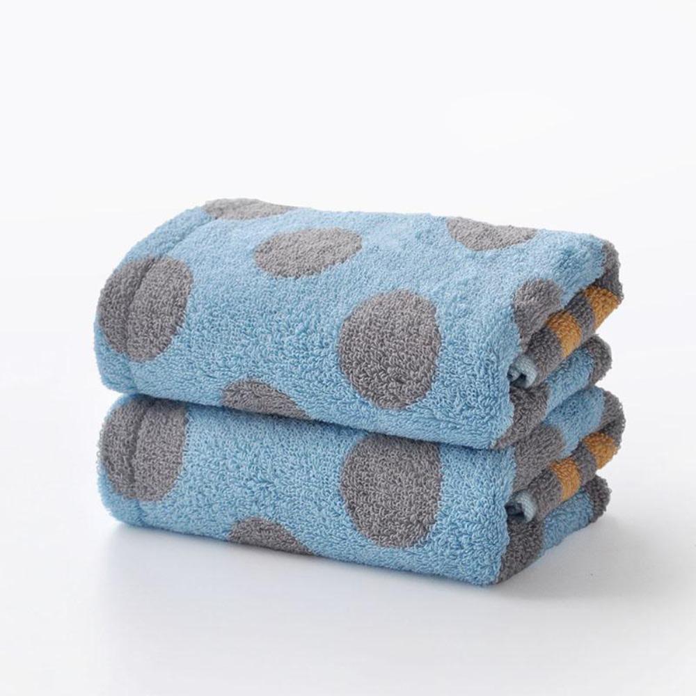 2Pcs Thickened Stripe Spot Baby Bath Towel 30x60cm Shower Towel Cotton Hand Towel  Face Wash