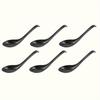 6pcs Plastic Spoons Black Long Handle Non-slip Stirring Spoons Soup Rice Soy Sauce Porridge Household Kitchen Utensils4