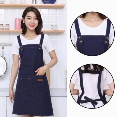 Waterproof Chef Apron Long Denim Apron Kitchen Sleeveless Apron  For Men Women
