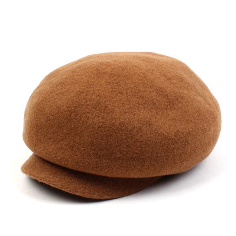 Universal chemistry Deep Beige Wool Newsboy Cap