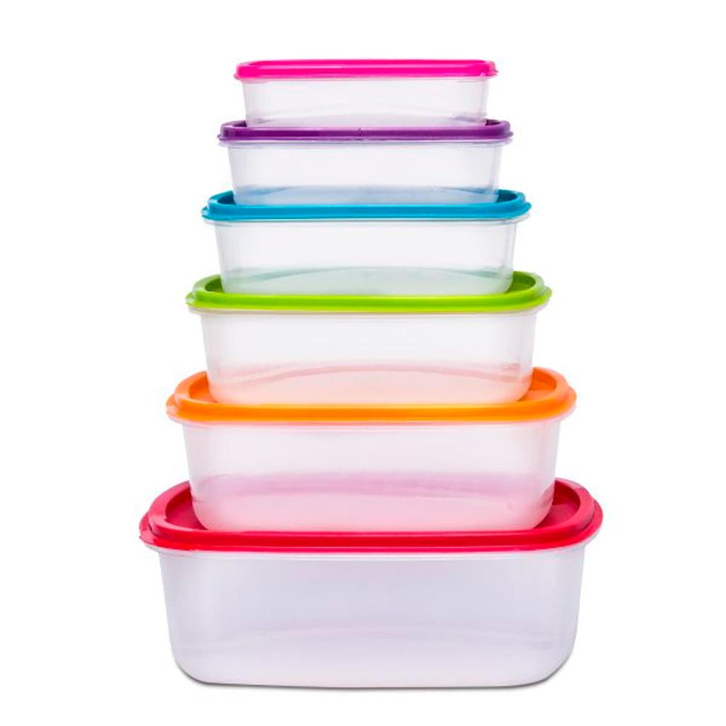 Set of 6 Lunch Boxes Model Colors