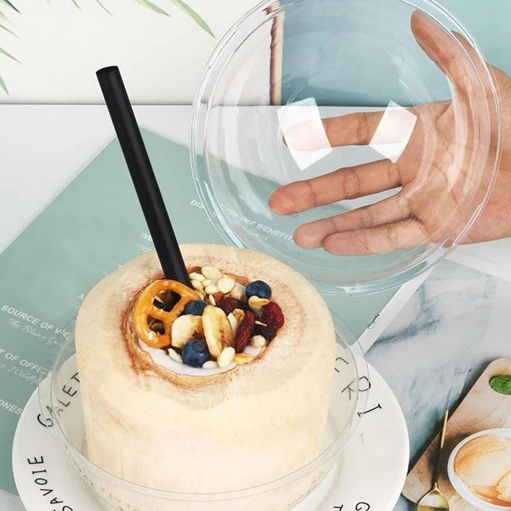 10 ks Průhledná nádoba na dort Plastová Nádoba na jídlo Cukroví Kopulovitý Tvar Koule Krabička na dort Lehká Přenosná Bezpečné Skladování