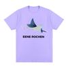 Eene Rochen Funny Shark Smoking Humor Graphic T Shirts Unisexs Clothing Oversized Cotton Short Sleeve TShirts Harajuku Streetwear