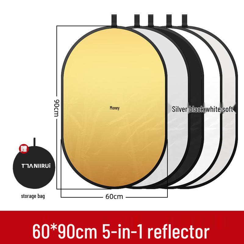 Foldable 5-in-1 Photography Reflector for Studio & Portrait Lighting