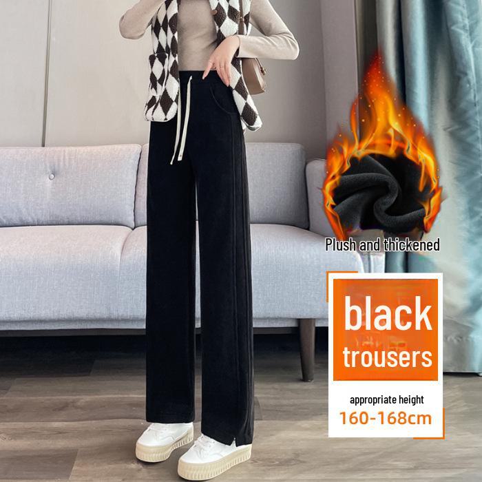 

Брюки-бананы Slim Fit из шенилла с высокой талией — прямые женские брюки на все времена года 4XL