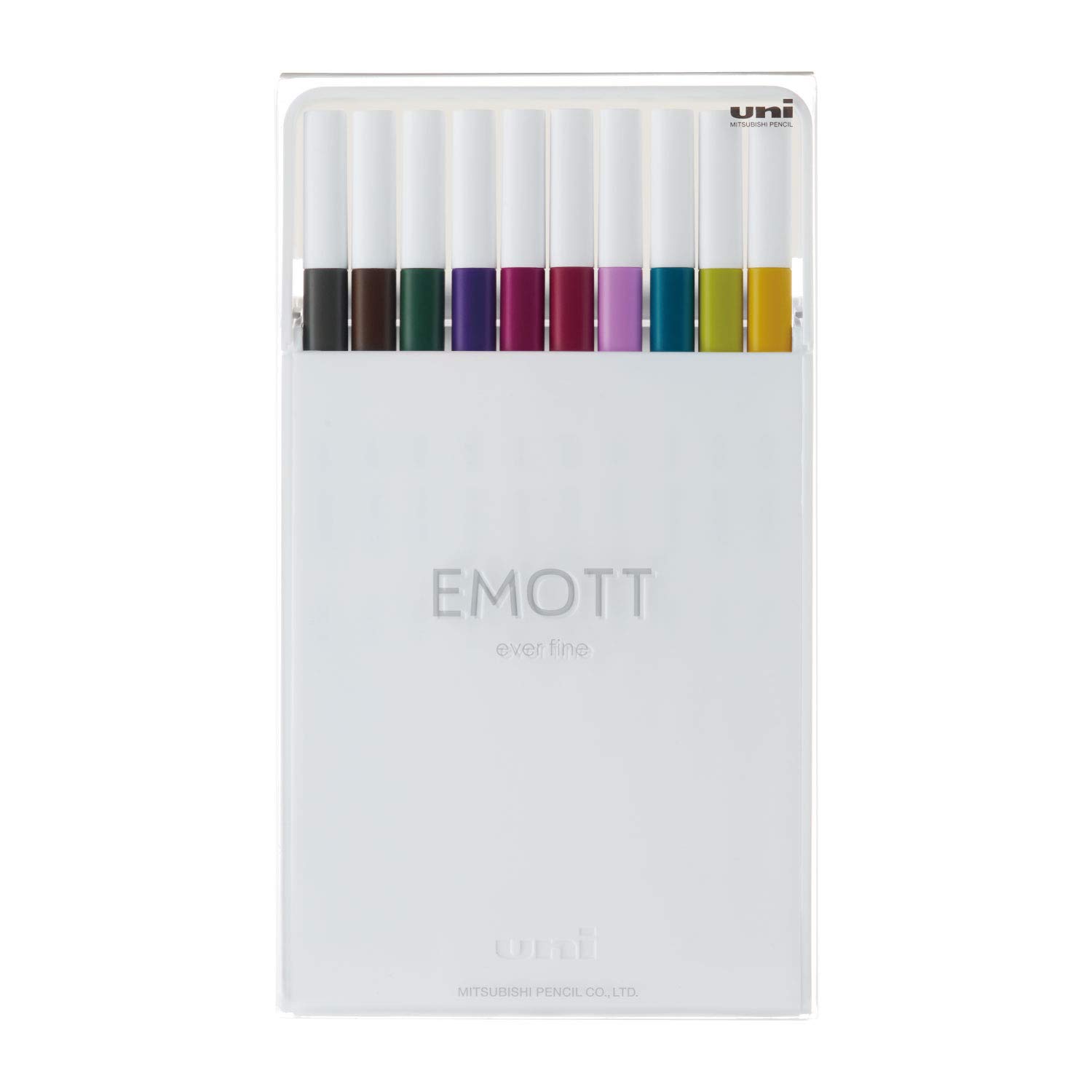 Mitsubishi Pencil EMOTT 10 3 Water-Based Pens, Colors, No. (PEMSY10C.NO3)