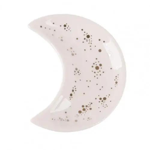 

Nordic Ceramic Moon Shape Small Jewelry Dish Ceramic Engagement Rings Trinket Dish Dessert Display Bowl Decoration Tray