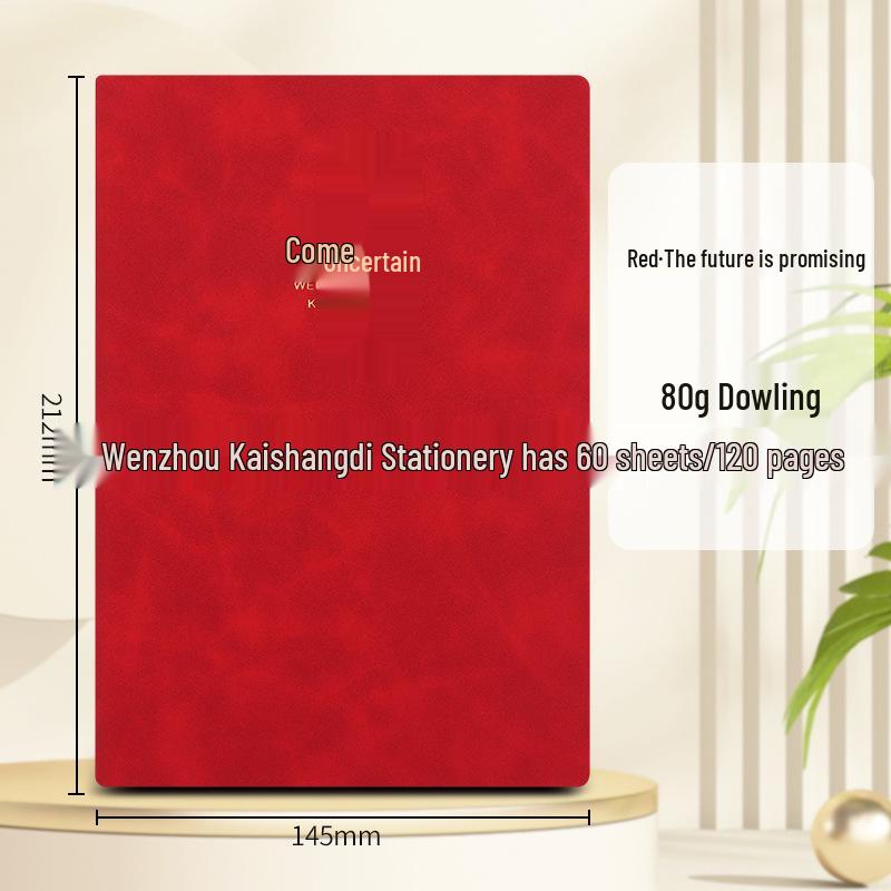 Custom Logo Business Notebook - Soft Leather, Thick, High-Quality Buckle Diary In Gift Box