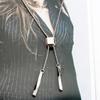Bolo Tie for Male Western Cowboy Necktie with Small Cube Pendant Decorative
