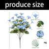 Bright 7 Head Plastic Hibiscus Floral Display Long Time Outdoor Artificial Flower For Backyard And Decors Decoration