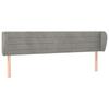 VidaXL Headboard with Ears Light Grey 203x23x78-88 Cm Velvet3117350
