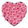 Fiori Eterni, 27 Rose Stabilizzate in una Scatola a Forma di Cuore, Bouquet Immortale di Fiori Eterni Regalo di Compleanno per Donne Lei Moglie Madri, Anniversario,