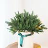 Artificial Needle Branch Greening Plant Tree Christmas Floral Arrangement Fake Christmas Greening Christmas Winter Wreath Garland Home Wedding Indoor