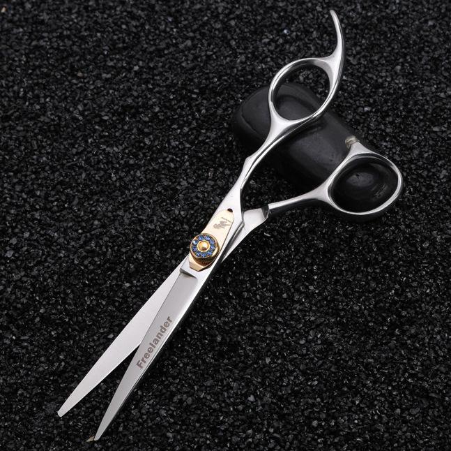 

6.0 Inch Freelander, Gem Screw, Hair Scissors, Hair Scissors, Flat Scissors, Bangs Scissors, Tooth Scissors, Thin 6.0 gold shrapnel flat scissors
