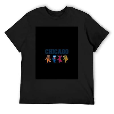 Chicago Sports T-Shirt Animal Prinfor Boys Baggy Shirts Luxury Designer Anime Figures Black T-shirts for Men