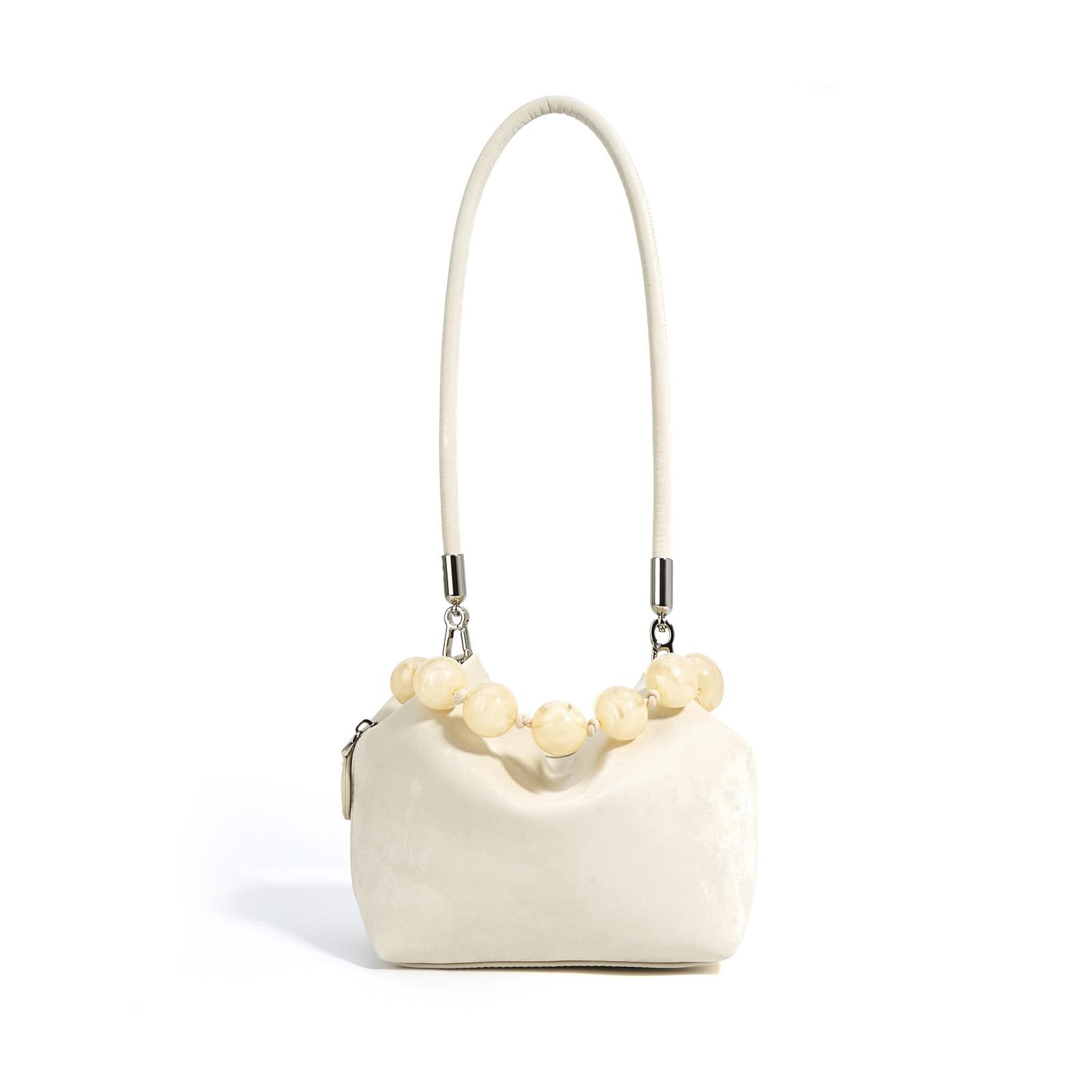 

Модная повседневная наплечная сумка из коровьей кожи, сумка-кроссбоди, сумка-ведро, серебристая женская сумка белый