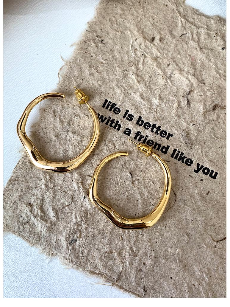 

Неправильные большие круглые геометрические серьги для женщин - европейский и американский дизайн