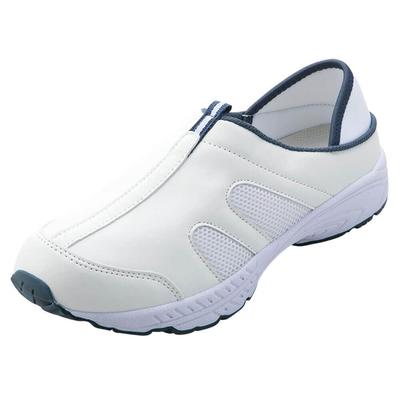 Nursery Classic 2-Way Deodorizing Everyday Shoes, Odor Control, Lightweight Mesh, Size 23.5, White X Navy, 4144211A